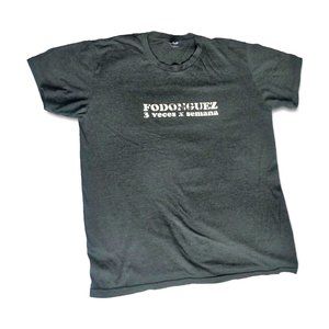 FODONGUEZ Quote Print Graphic Tri‑Blend The Track Tee size M casual funny grunge